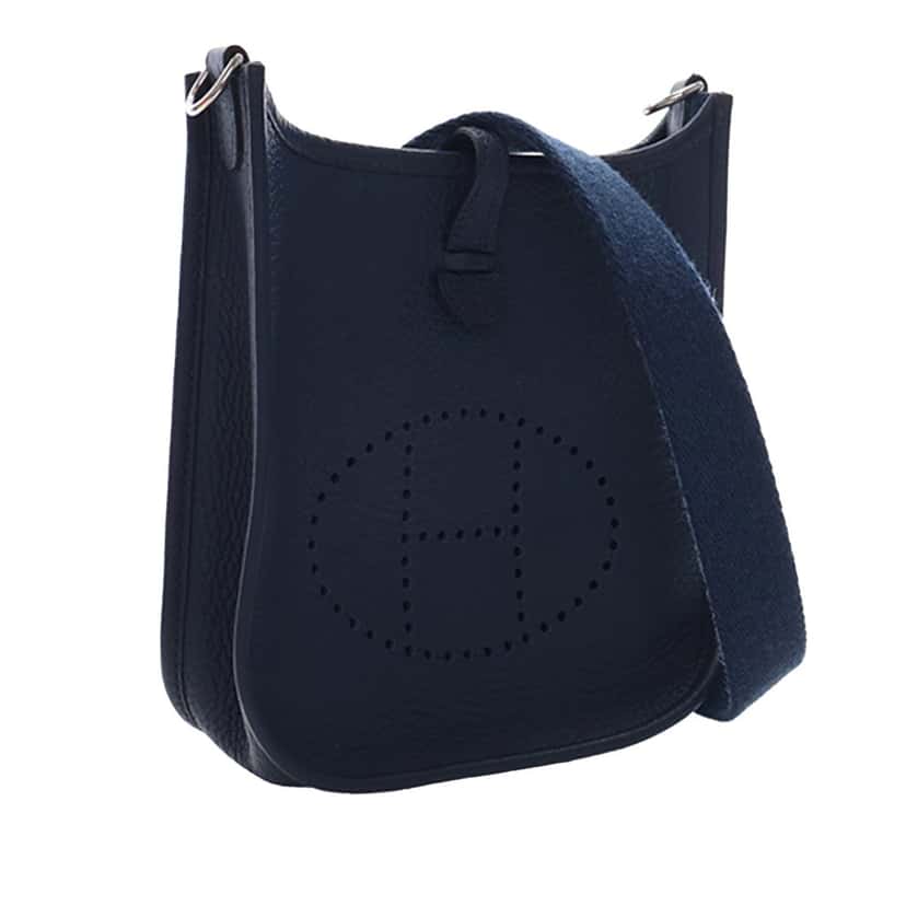 Hermès Clemence Evelyne TPM 16 Blue Leather Very good condition - Inside View