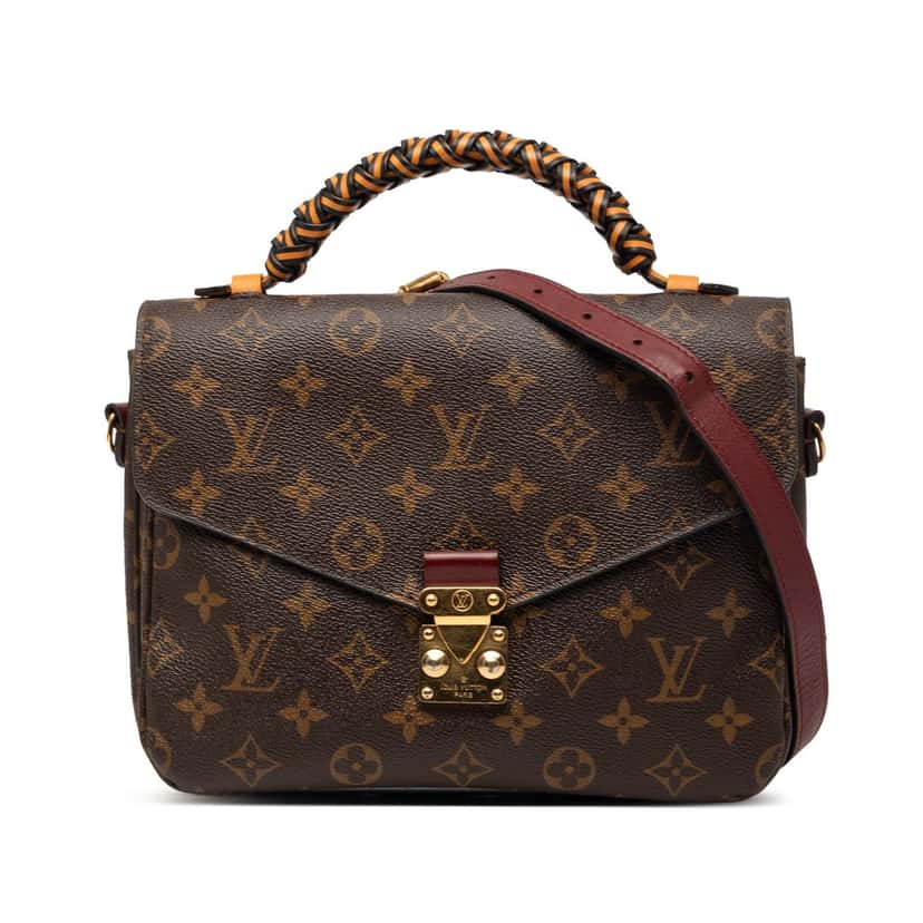 Louis Vuitton Monogram Braided Pochette Metis Brown Very good condition - Front View