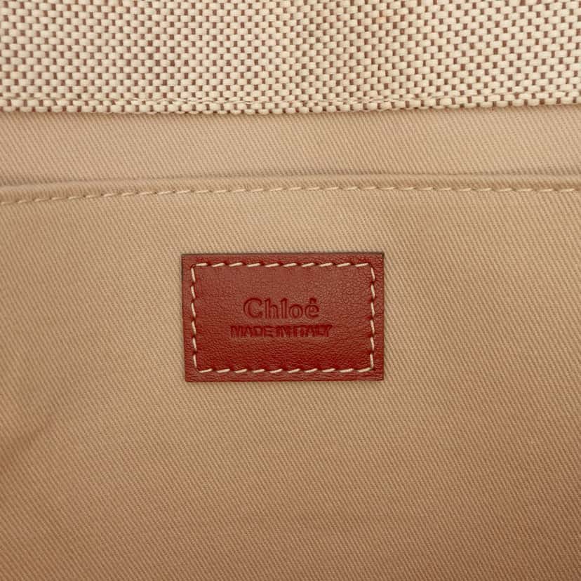 Chloé Large Canvas Woody Tote Beige Very good condition - Box View