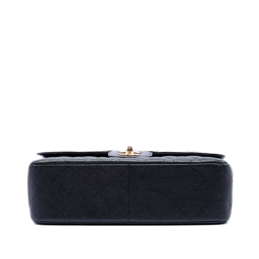Chanel Jumbo Classic Caviar Double Flap Black Leather Very good condition - Inside View