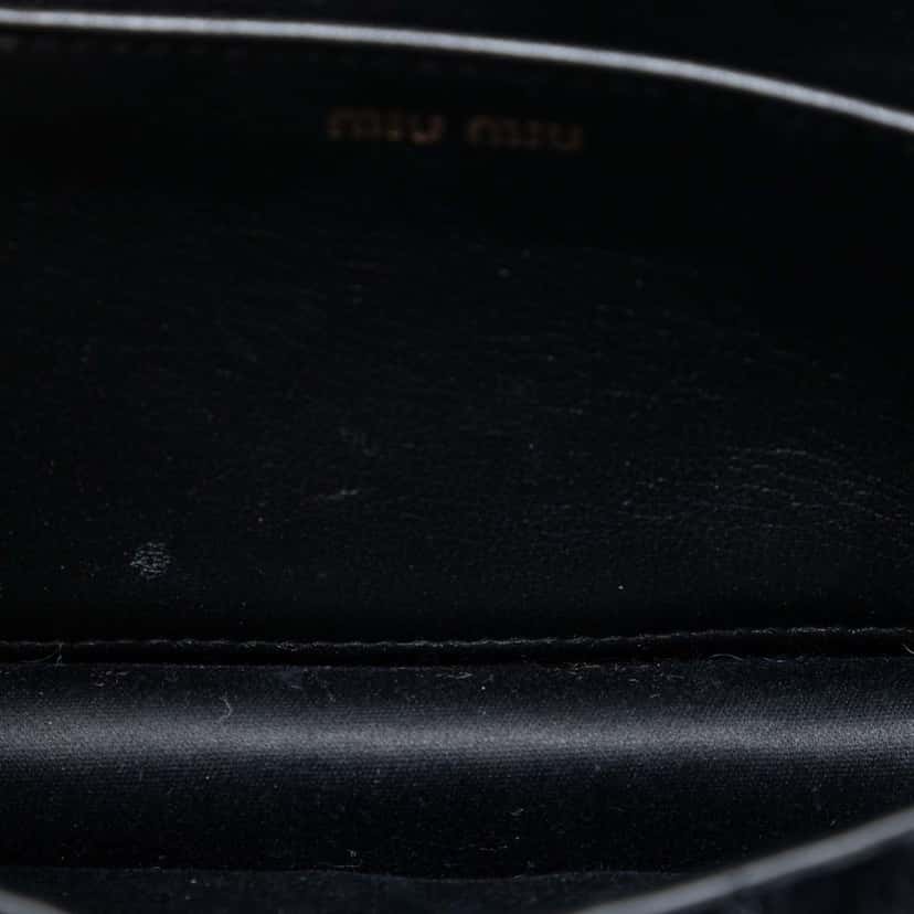 Miu Miu Matelasse Velvet Crystal Embellished Crossbody Black Very good condition - Model View