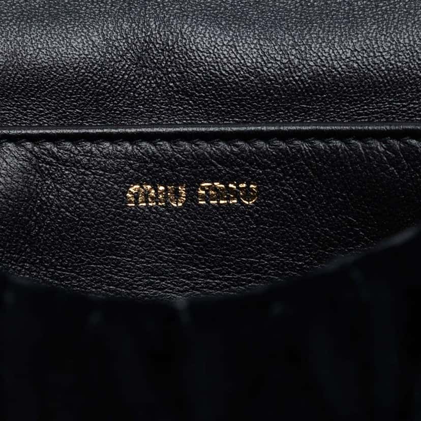 Miu Miu Matelasse Velvet Crystal Embellished Crossbody Black Very good condition - Box View