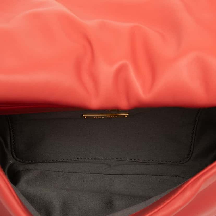 Miu Miu Nappa Frame Flap Chain Crossbody Orange Leather Very good condition - Model View
