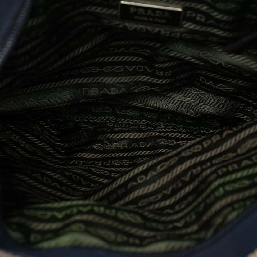 Prada Cinghiale Trimmed Viscose Flat Tote Brown Very good condition - Model View