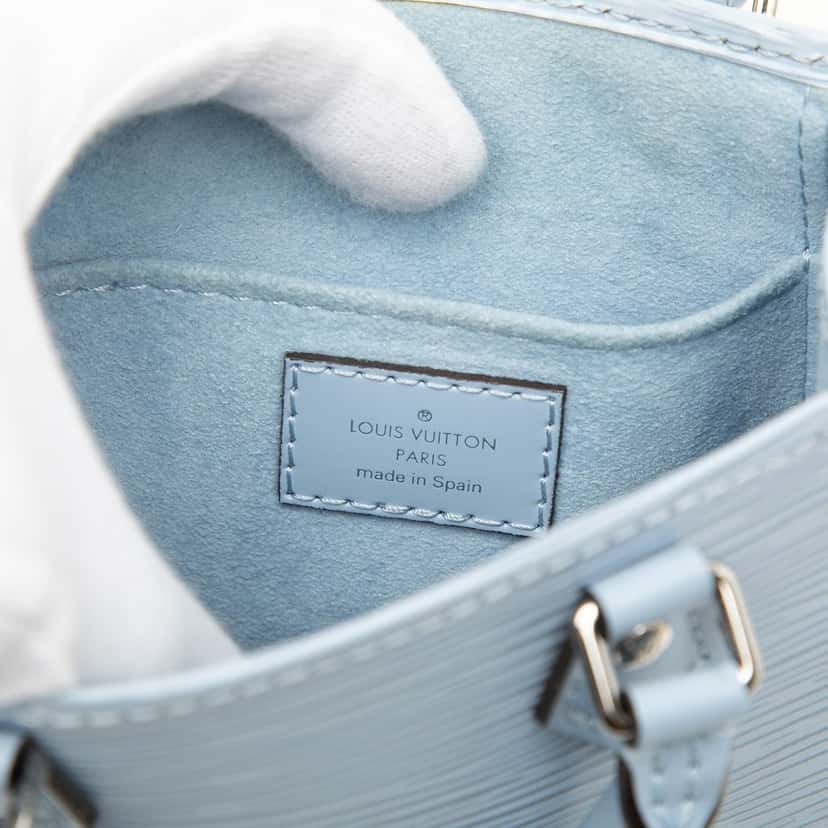 Louis Vuitton Epi Petit Sac Plat Blue Leather Very good condition - Box View