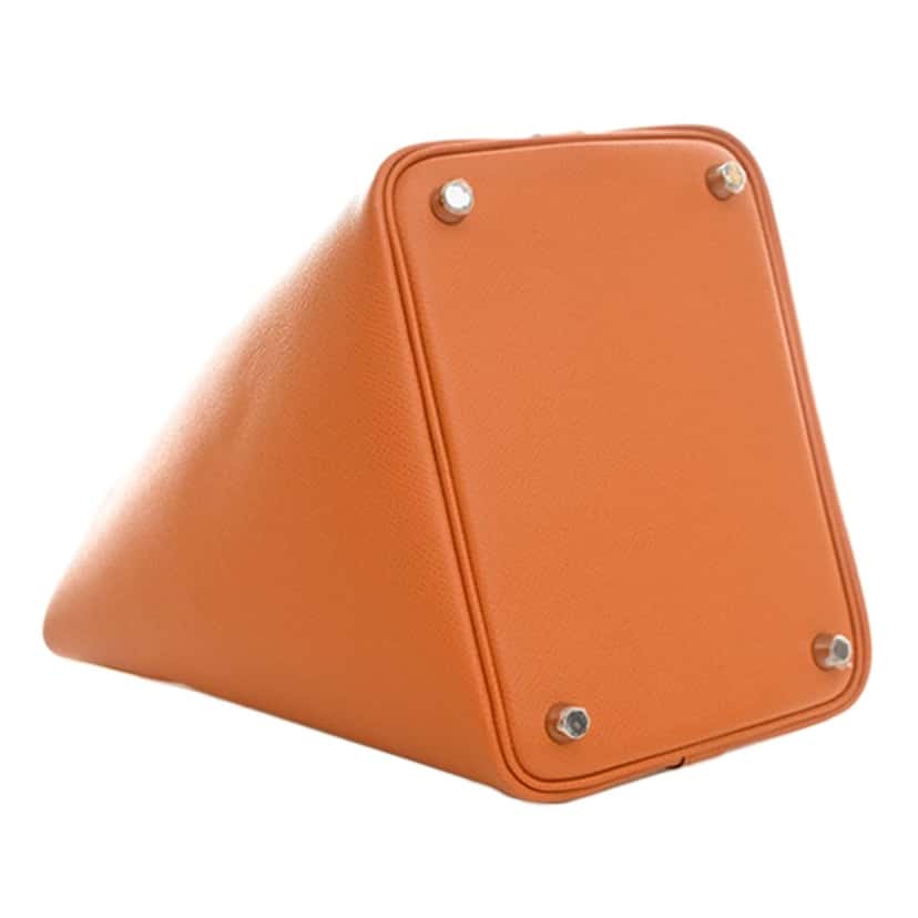 Hermès Epsom Tressage Picotin Lock 18 Orange Leather Very good condition - Box View