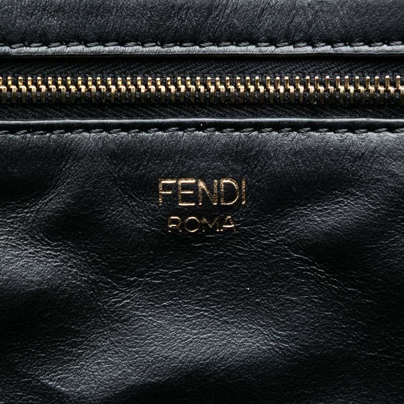 Fendi Fila Zucca Coated Canvas Logo Mania Shopper Tote Brown Very good condition - Box View