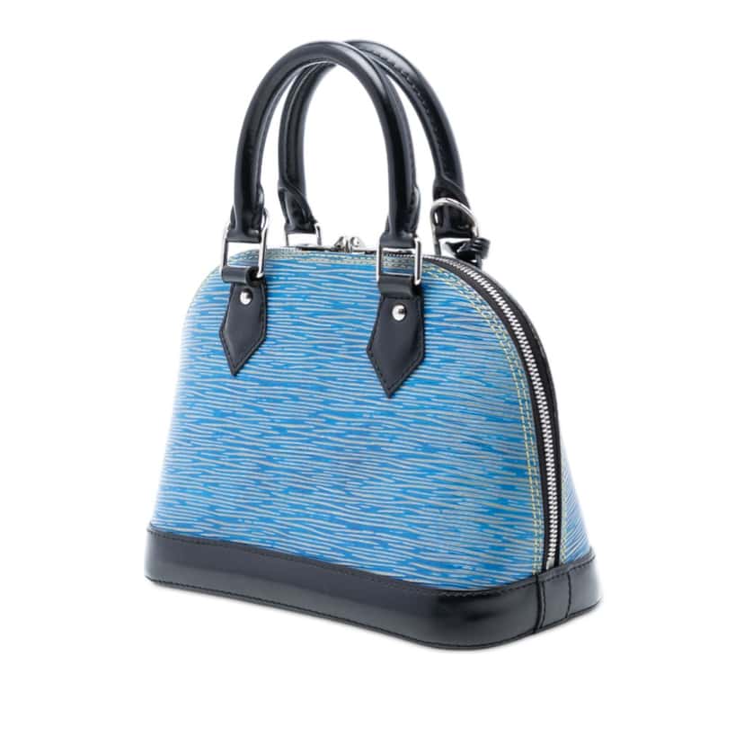 Louis Vuitton Epi Denim Alma BB Blue Leather Very good condition - Back View