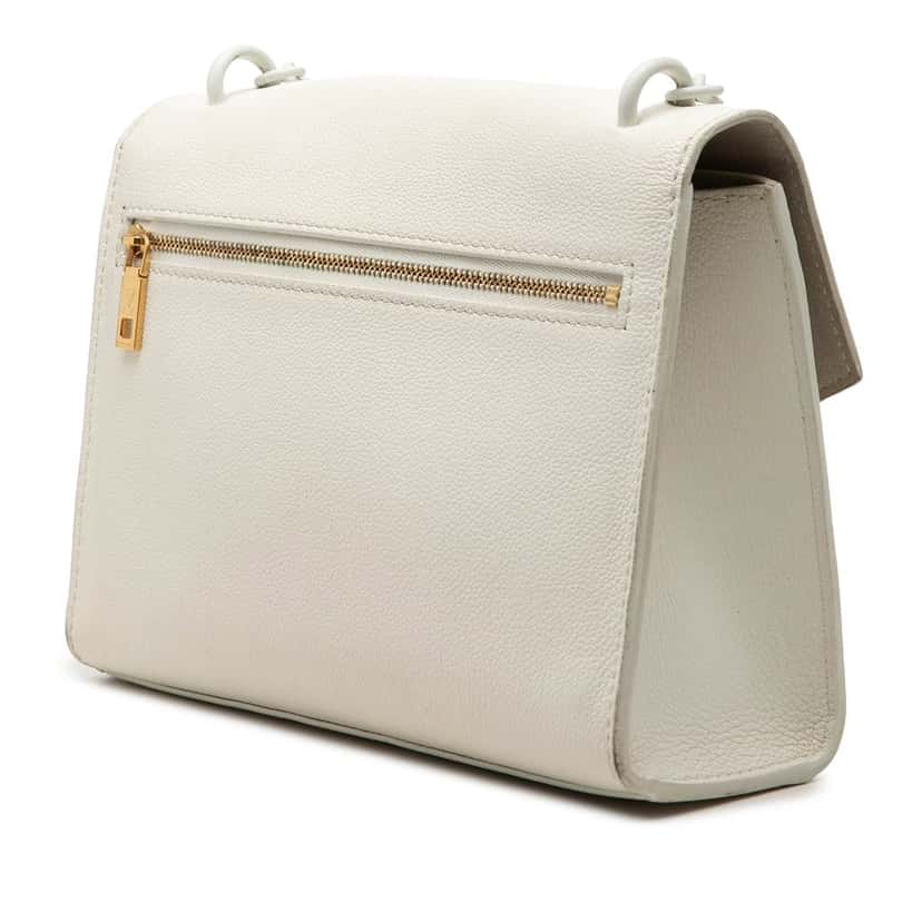 Louis Vuitton Soft Calfskin MyLockMe Chain BB White Leather Very good condition - Back View