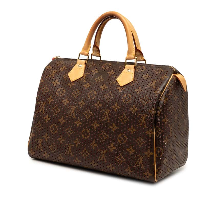 Louis Vuitton Monogram Perforated Speedy 30 Brown Very good condition - Back View