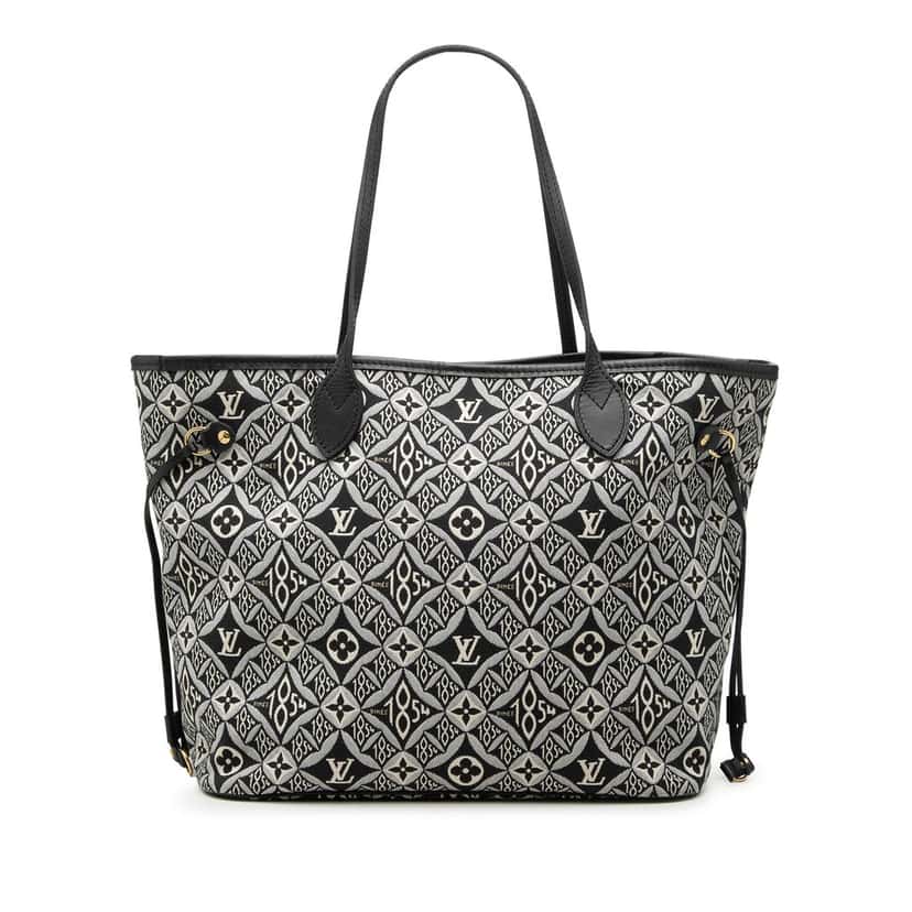 Louis Vuitton Monogram Jacquard Since 1854 Neverfull MM Black Very good condition - Front View