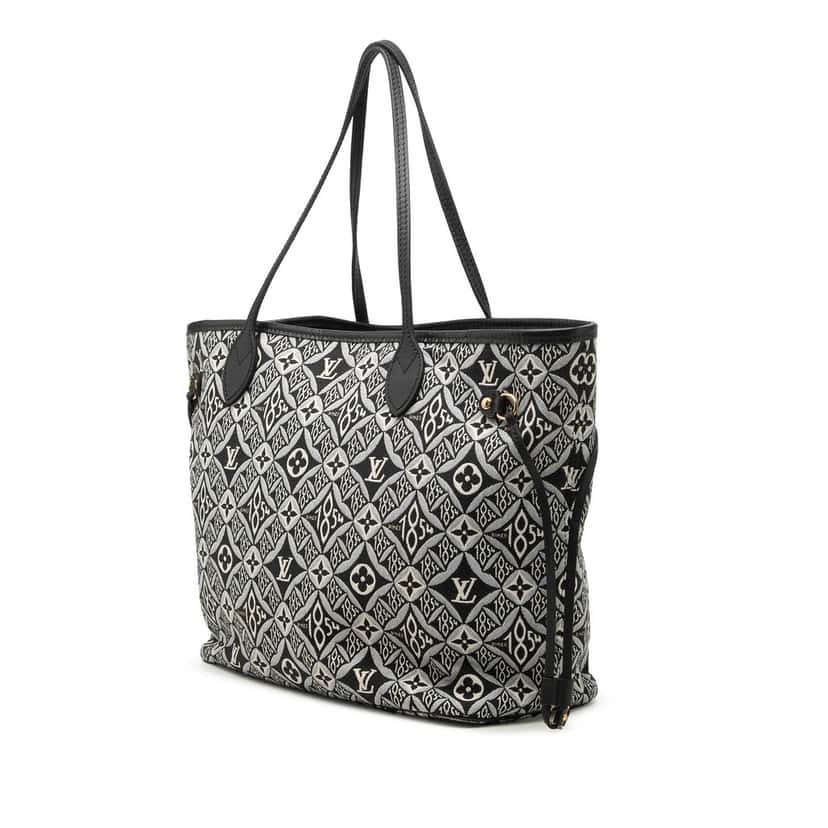 Louis Vuitton Monogram Jacquard Since 1854 Neverfull MM Black Very good condition - Back View