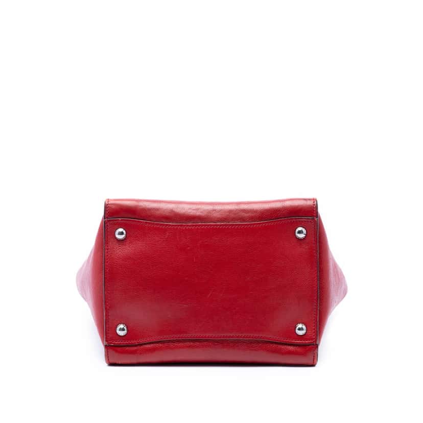Prada Glace Calf Twin Pocket Satchel Red Leather Very good condition - Inside View