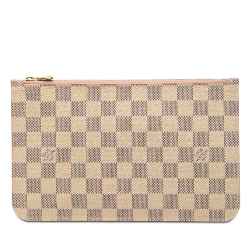 Louis Vuitton Damier Azur Neverfull MM Pouch White Very good condition - Front View