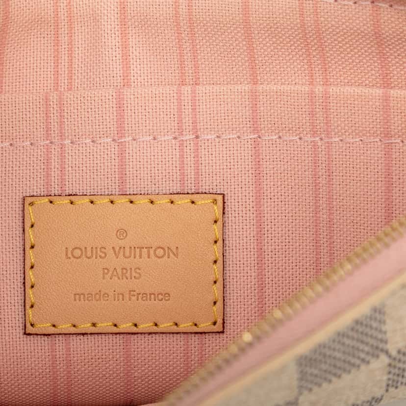 Louis Vuitton Damier Azur Neverfull MM Pouch White Very good condition - Box View