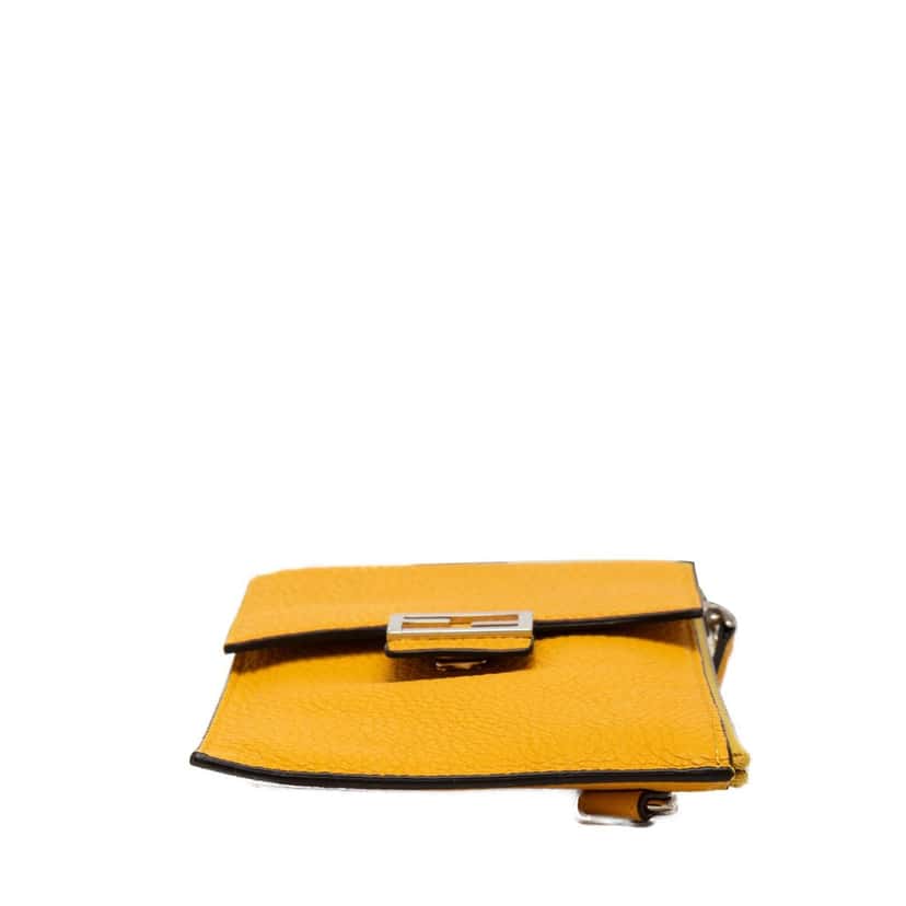 Fendi Leather Baguette Phone Crossbody Yellow Leather Very good condition - Inside View