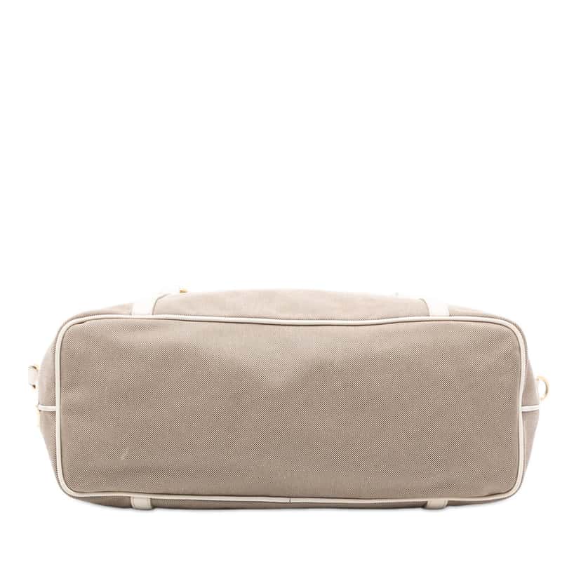 Prada Canvas Canapa Logo Satchel Beige Very good condition - Inside View