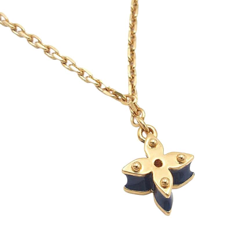 Louis Vuitton Gold Plated Sweet Charms Tiered Necklace Gold Metal Very good condition - Model View