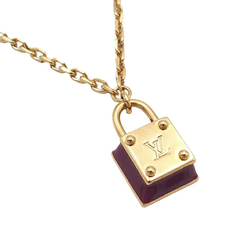 Louis Vuitton Gold Plated Sweet Charms Tiered Necklace Gold Metal Very good condition - Box View