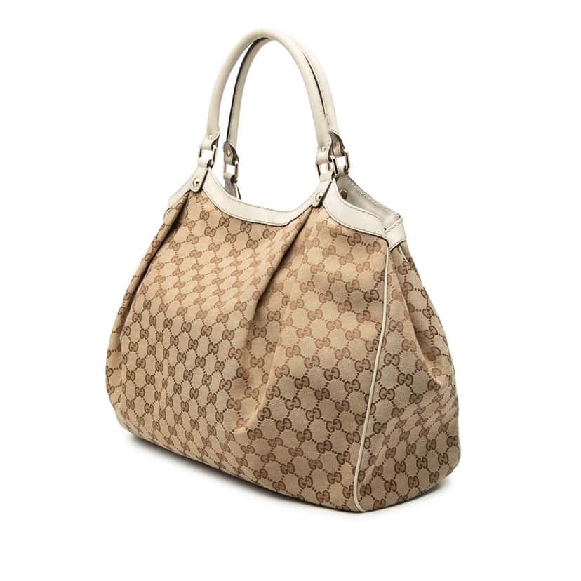 Gucci Large GG Canvas Sukey Tote Beige Very good condition - Back View