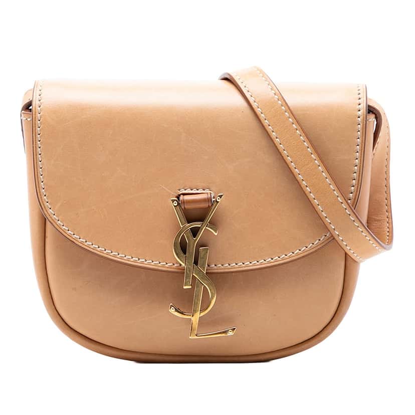 Saint Laurent Small Leather Kaia Crossbody Brown Leather Very good condition - Front View