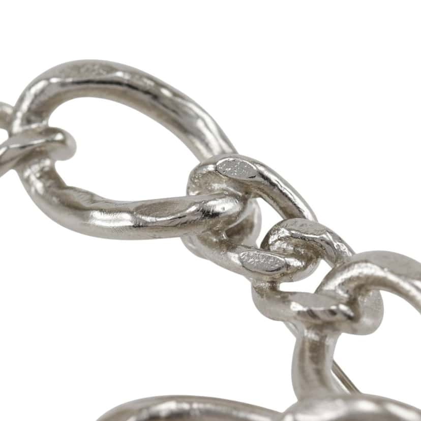 Chanel CC Brass Openwork Chain Brooch Silver Metal Very good condition - Box View
