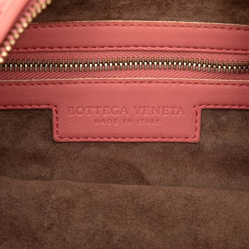 Bottega Veneta Small Nappa Intrecciato Veneta Hobo Pink Leather Very good condition - Box View