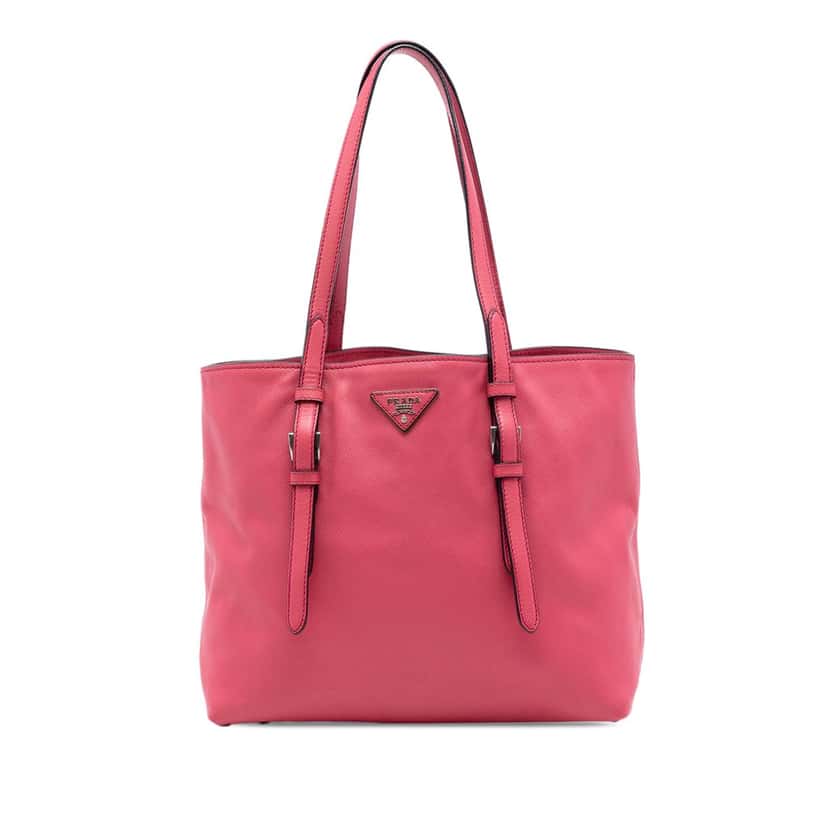 Prada Saffiano Soft Shopping Tote Pink Leather Very good condition - Front View