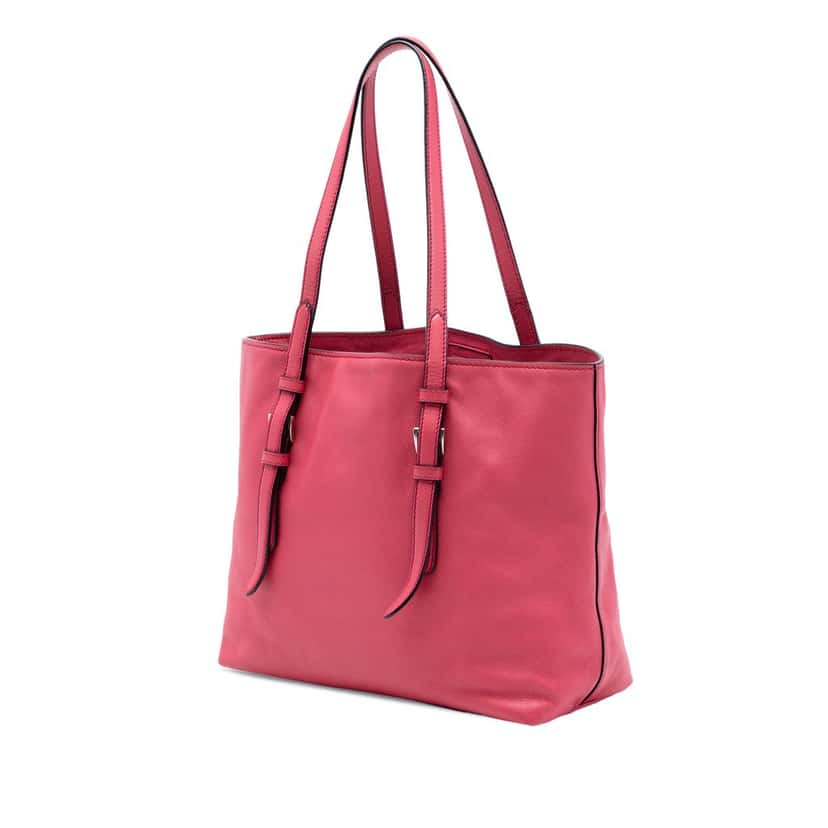 Prada Saffiano Soft Shopping Tote Pink Leather Very good condition - Back View