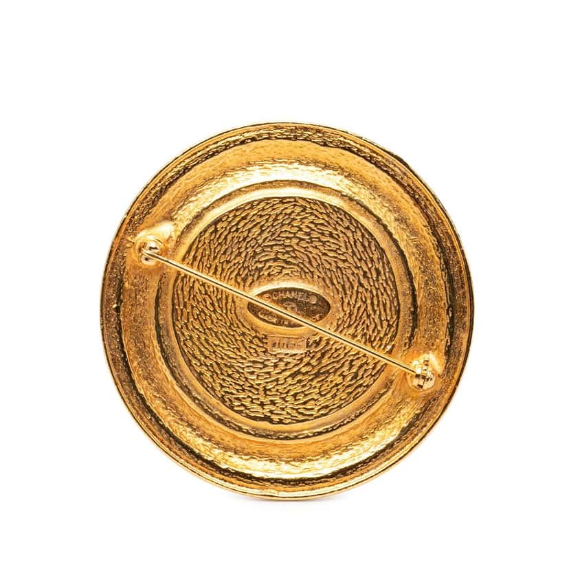 Chanel Gold Plated 31 Rue Cambon Brooch Gold Metal Very good condition - Back View