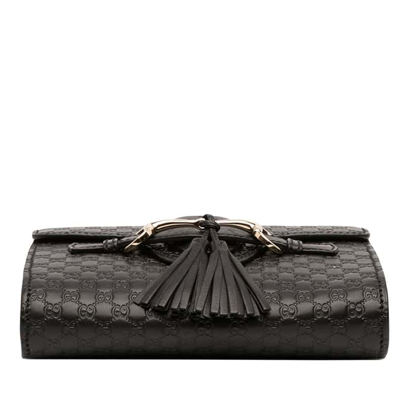 Gucci Mini Microguccissima Emily Crossbody Black Leather Very good condition - Inside View