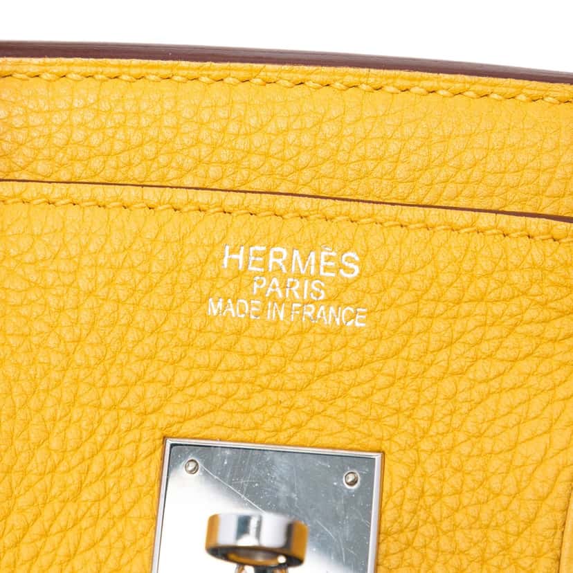 Hermès Togo Birkin Retourne 35 Yellow Leather Very good condition - Box View