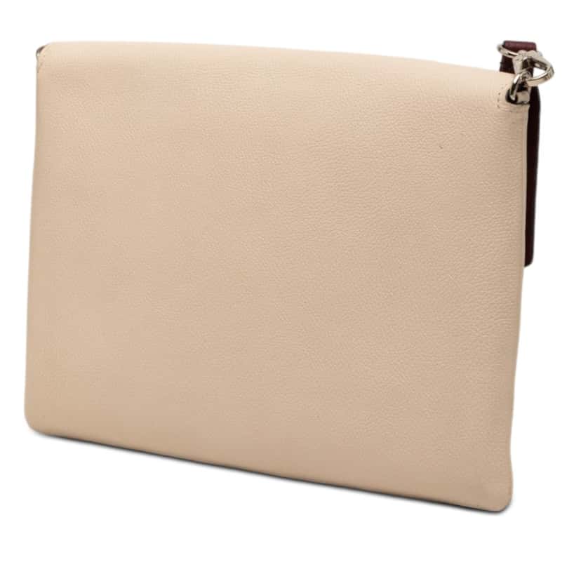 Louis Vuitton Bicolor Leather MyLockMe Chain Pochette Beige Leather Very good condition - Back View