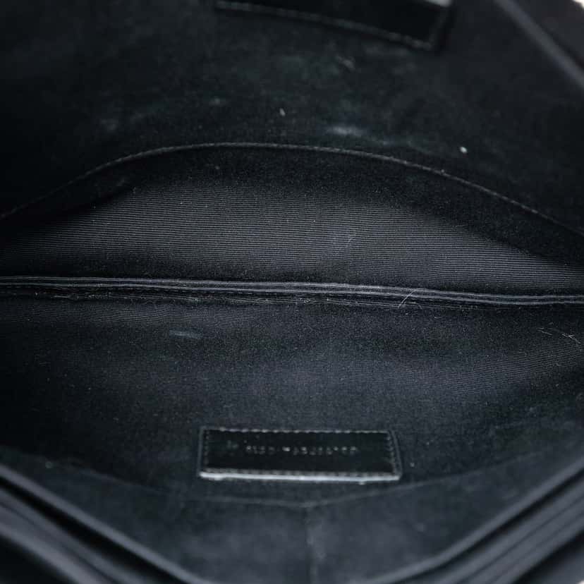 Saint Laurent Glittered Leather Zipped Tablet Pouch Blue Leather Very good condition - Model View