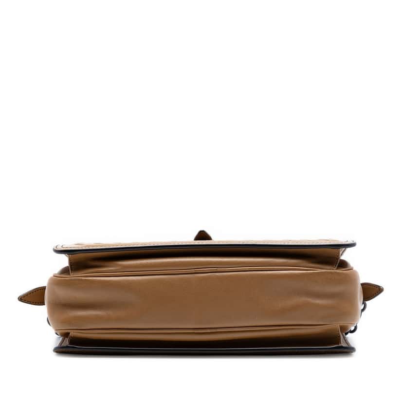 Bottega Veneta Nappa Intrecciato Belt Flap Camera Bag Brown Leather Very good condition - Inside View