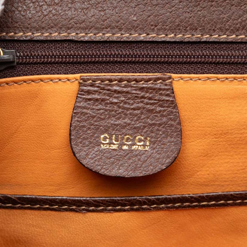 Gucci Medium Calfskin Bamboo Top Handle Bag Brown Leather Very good condition - Box View