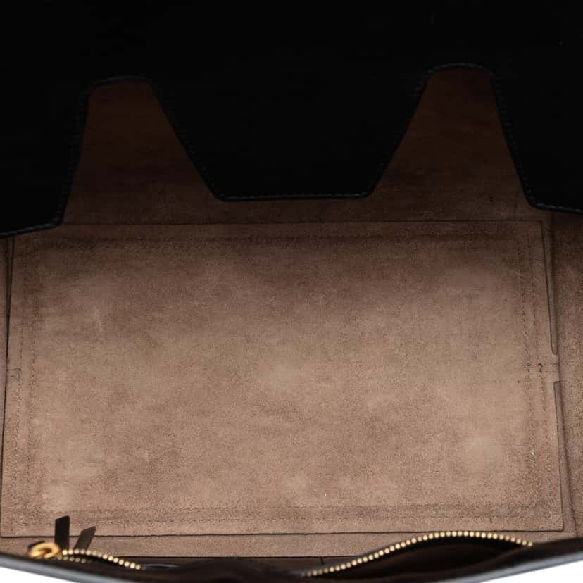 Celine Medium Smooth Calfskin Tie Knot Tote Black Leather Very good condition - Model View