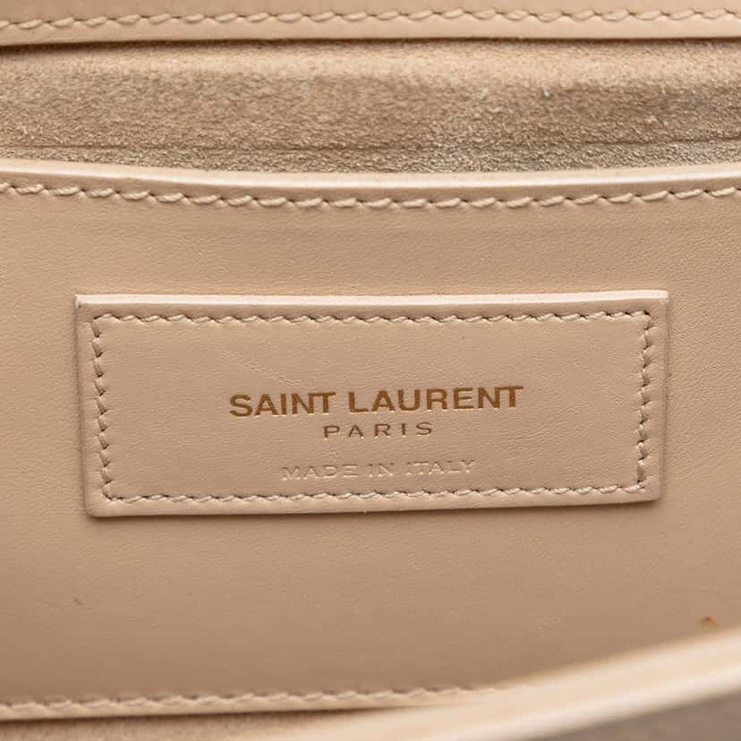 Saint Laurent Medium Smooth Calfskin Classic Monogram Kate Tassel Crossbody Beige Leather Very good condition - Box View
