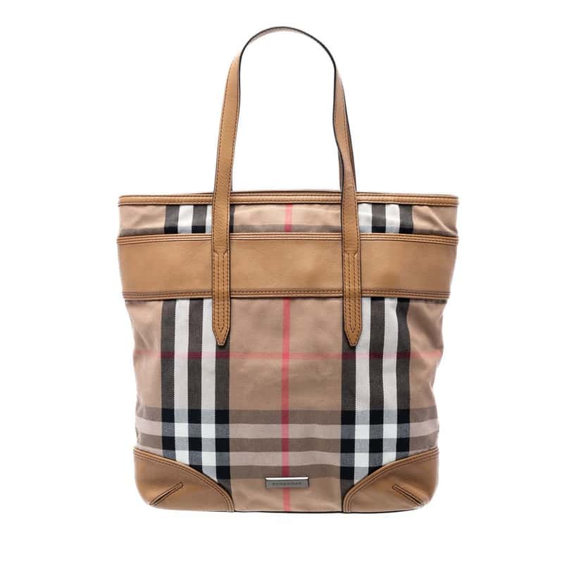 Burberry Exploded Check Canvas Marlow Tote Beige Very good condition - Front View