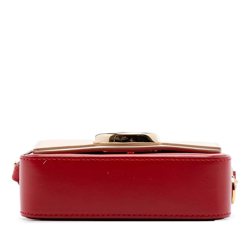 Chloé Mini Tricolor Calfskin C Satchel Red Leather Very good condition - Inside View