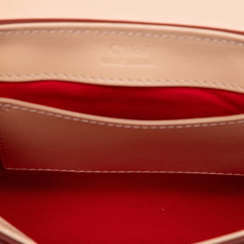 Chloé Mini Tricolor Calfskin C Satchel Red Leather Very good condition - Model View