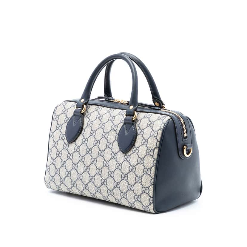 Gucci Small GG Supreme Boston Bag Beige Very good condition - Back View