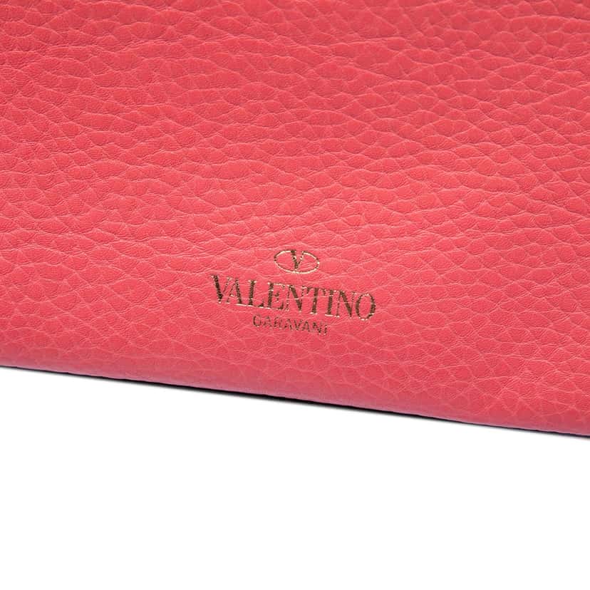 Valentino Small Leather Rockstud Flap Crossbody Pink Leather Very good condition - Box View