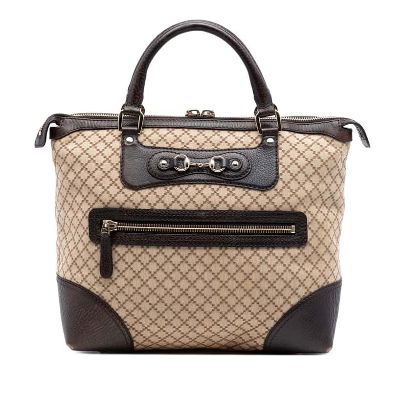 Gucci Diamante Canvas Catherine Tote Beige Very good condition - Front View