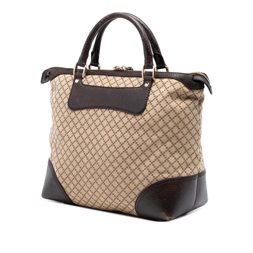 Gucci Diamante Canvas Catherine Tote Beige Very good condition - Back View