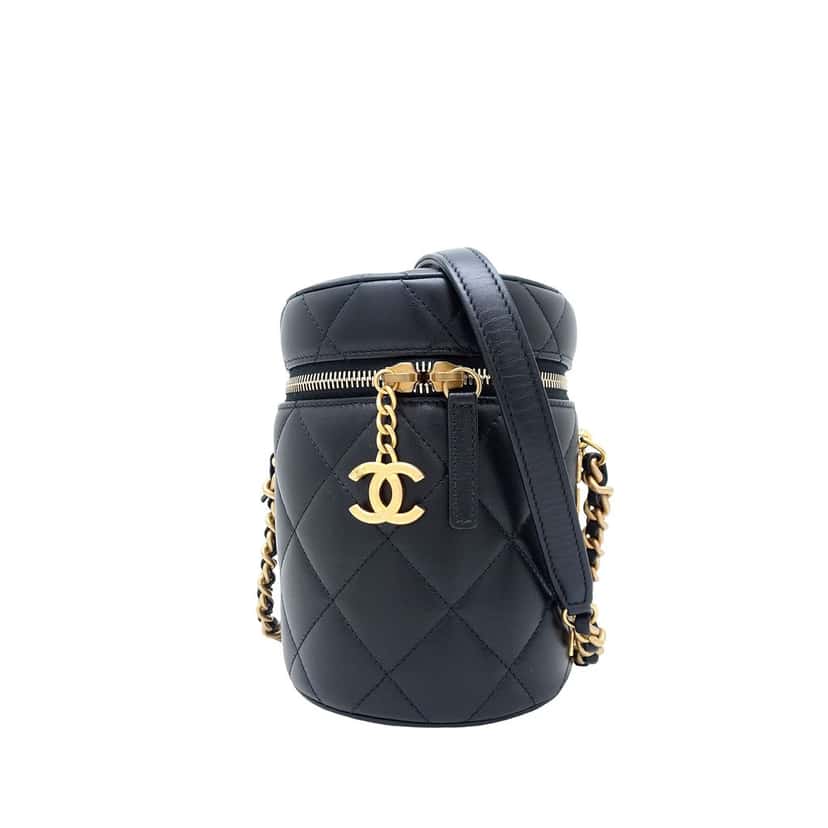 Chanel Small Quilted Lambskin Side Note Vanity Case