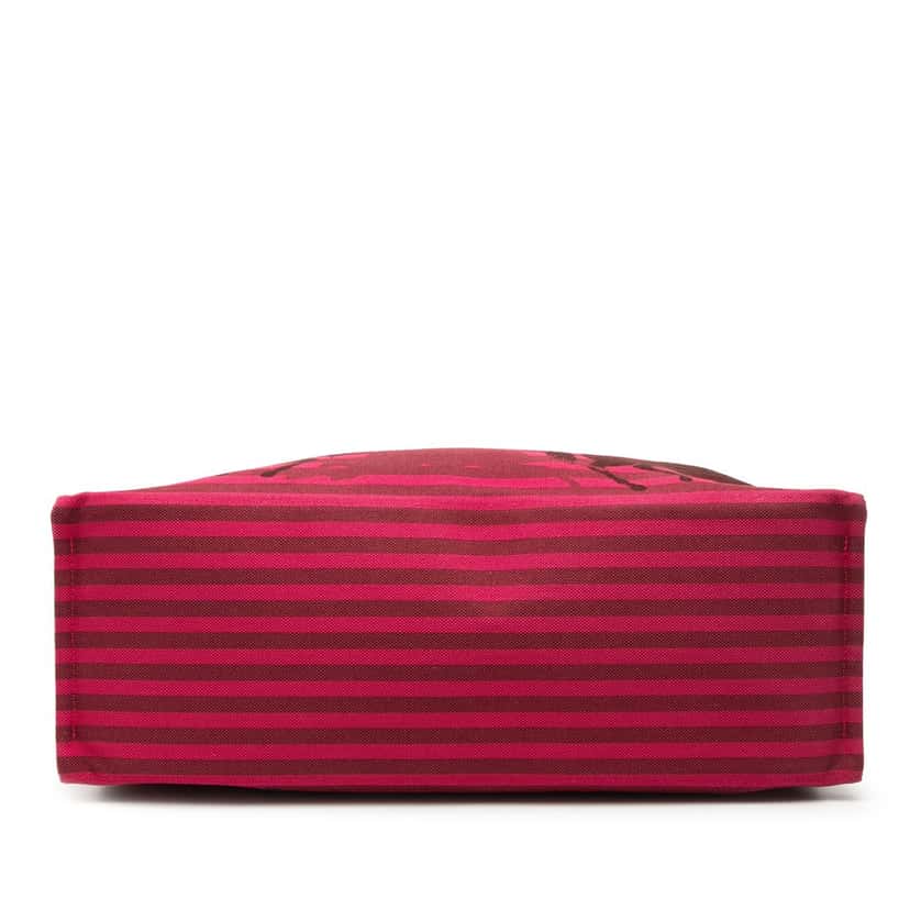 Hermès Toile Chevaux En Camouflage Beach Tote Pink Very good condition - Inside View