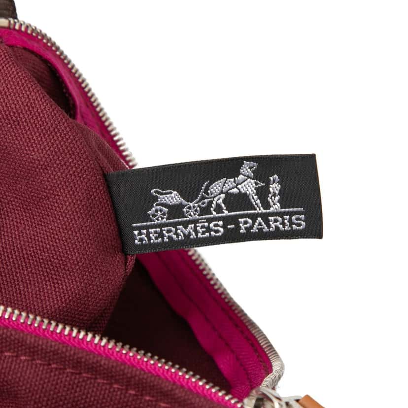 Hermès Toile Chevaux En Camouflage Beach Tote Pink Very good condition - Box View