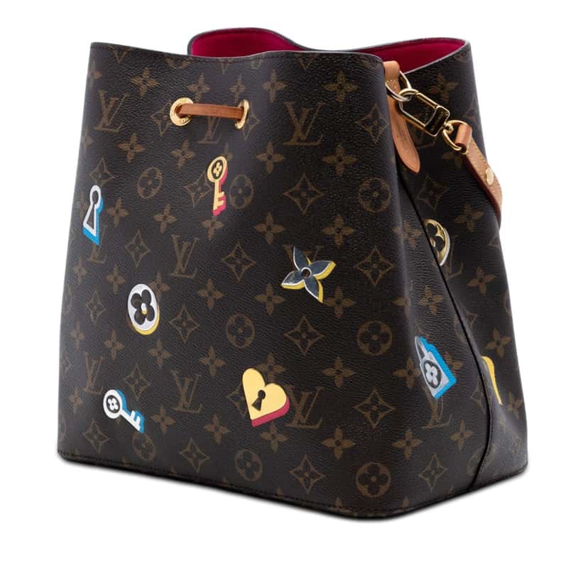 Louis Vuitton Monogram Love Lock Neonoe MM Brown Very good condition - Back View