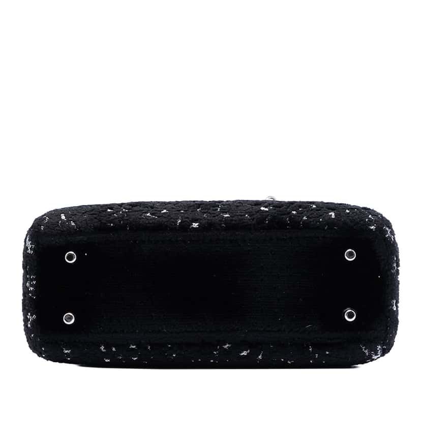 Dior Mini Fabric Lame Lady Dior Black Very good condition - Inside View